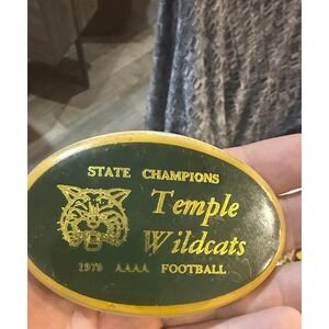 Temple Wildcats 1979 State Champions Belt Buckle